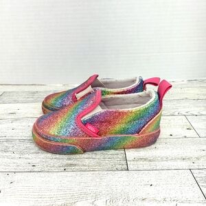 Toddler Vans size 6 glitter velcro